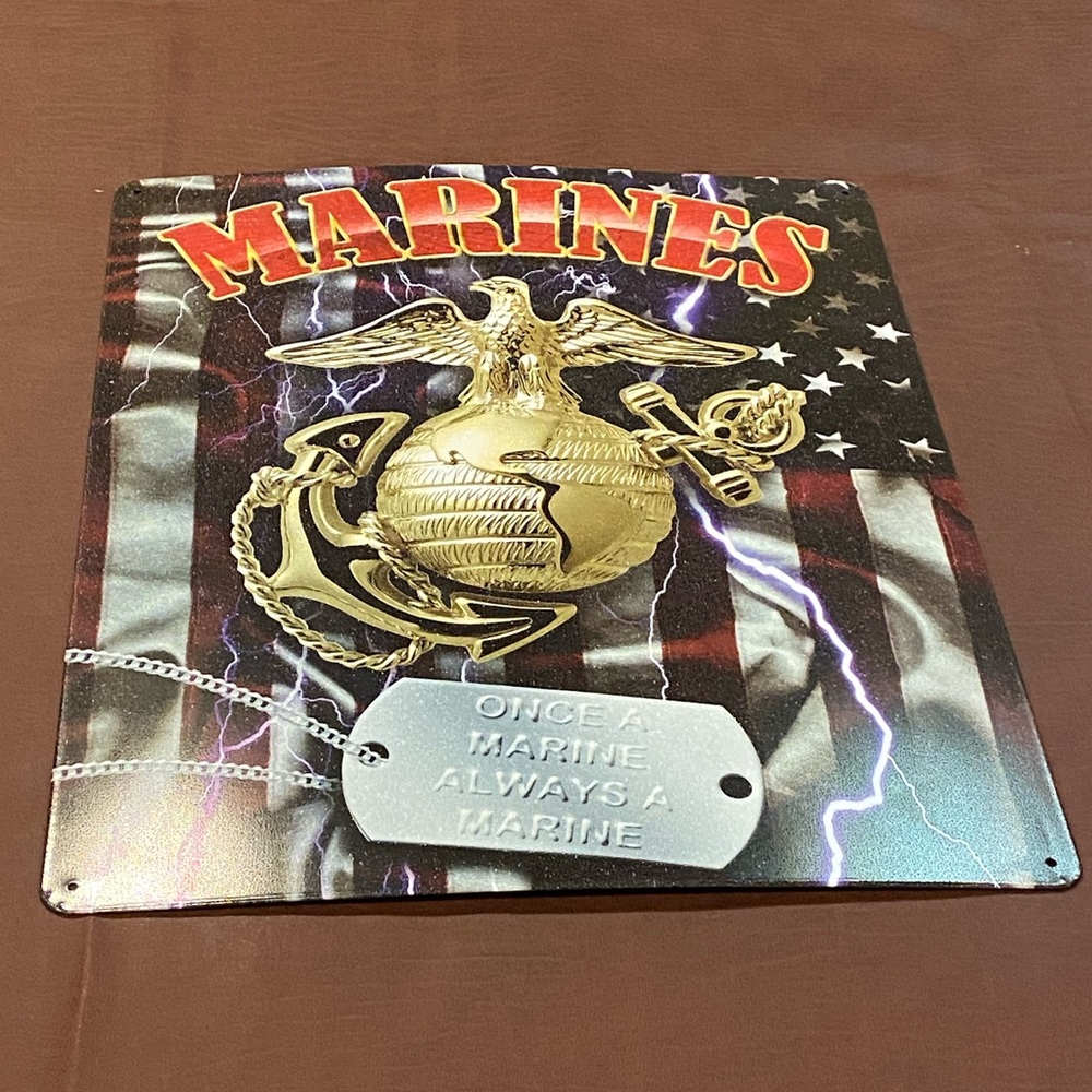 Brand new United States Marines home decor sign